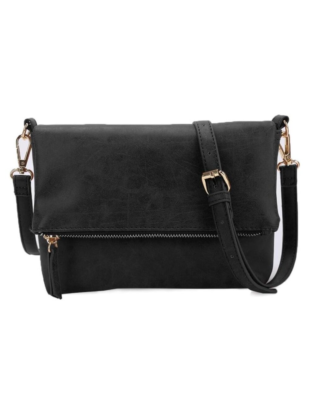 Vegan PU Leather Crossbody Bag Adjustable Strap Small Shoulder Purse